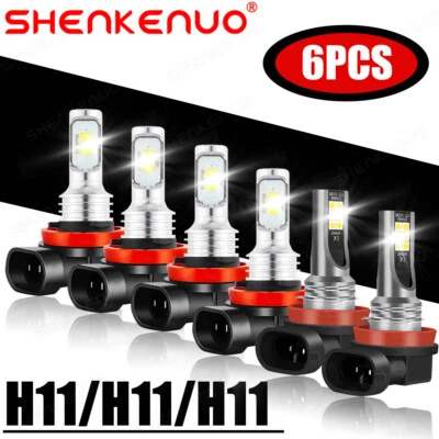 Kit de 6 bombillas LED H11 para coche Nissan Altima sedán 2007-2019 + luz antiniebla Foto 1 de 4