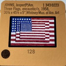 Jasper Johns “Three Flags” Pop Art Neo-dadaist 35mm Slide