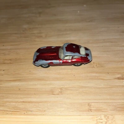 Caja de cerillas USADA Nº Ruedas de alambre tipo E 32b Jaguar 1963 rojo metálico #144 Foto 1 de 4