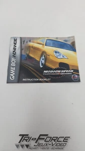 Need For Speed Porsche Unleashed GBA Instructions Manual / Booklet ONLY - Picture 1 of 1