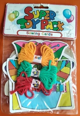 Vintage 1970s Sewing Cards Pack Wool Threads 3 Pictures Craft Memorabilia Kids - Image 1 of 4