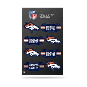 Denver Broncos Eye Black Strips Licensed NFL Face Stickers Tattoos - Picture 1 of 1