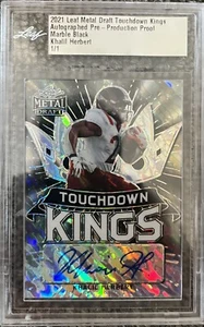 Khalil Herbert RC 2021 Metal Draft Auto Pre Production Proof 1/1 Touchdown Kings - Picture 1 of 2