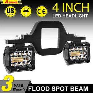 Tow Hitch Mount Bracket+ LED Work Light Pods Driving Backup Reverse Car Truck 4" - Picture 1 of 12