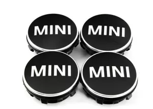 GENUINE MINI FLOATING WHEEL CENTER CAPS 56MM SET OF 4 - Picture 1 of 5
