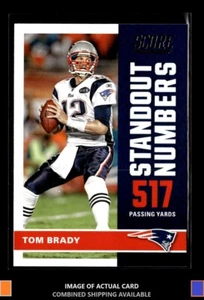 2017 Score #5 Tom Brady Standout Numbers New England Patriots - Picture 1 of 2