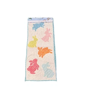 Cynthia Rowley Bunny Rabbit Table Runner 16” X 72” Reversible Quilted Spring NEW - Picture 1 of 10