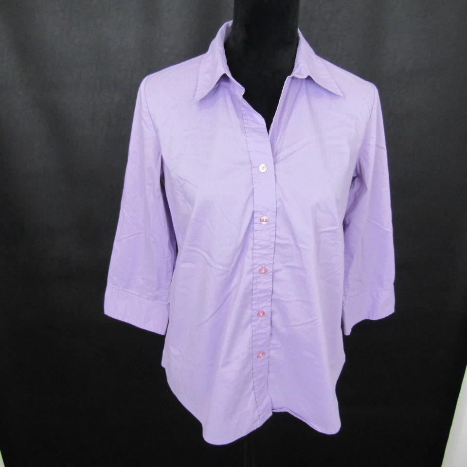 Old Navy Maternity Shirt Top Blouse Button Up Collared Neck Womens S Lavender - Image 1 of 4