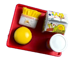 BARBIE MCDONALDS HAPPY MEAL FOOD TRAY HAMBURGER FRIES SODA PLAYSET ACCESSORIES - Picture 1 of 6