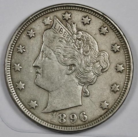 1896 Liberty Nickel.  "Perfect" XF.   186646 Cover