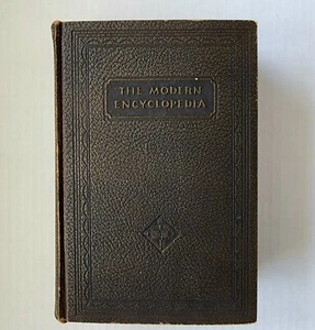THE MODERN ENCYCLOPEDIA Book Encyclopedia Americana 1934 hand-drawn Illustrated - Picture 1 of 8