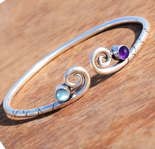 VALENTINO Bracciale Gioielli Adorabili Ametista & Labradorite Argento Sterling 925