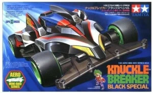 TAMIYA 1:32 MINI 4WD KNUCLE BREAKER BLACK SPECIAL CON MOTORE ART 19608 - Picture 1 of 1