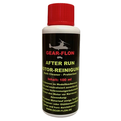 After Run Motor Reinigung 100 ml Verbrennungsmotor Pflege GEAR-FLON Nitromotor - Bild 1 von 2