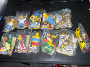 The Simpsons Movie 11 figures in set from Burger King 2007 unopened bags