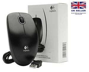 Logitech Business Office USB B100 Optical Mouse For PC/Computer/Laptop - Picture 1 of 8