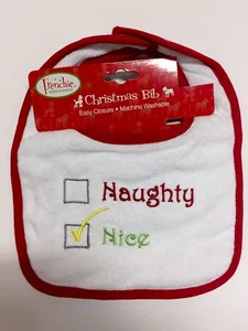 Pechera de bebé de Navidad traviesa o bonita NUEVA (1B714) - Imagen 1 de 1