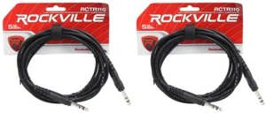 2 Rockville RCTR110B Black 10' 1/4'' TRS to 1/4'' TRS  Cable 100% Copper - Picture 1 of 2