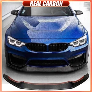 Parachoques delantero divisor alerón labial carbono real para BMW F80 M3 F82 F83 M4 2014-19 - Imagen 1 de 13
