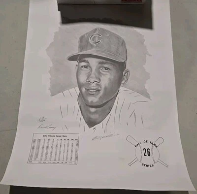 Billy Williams Signed 22x28 Hall of Fame Series Cooney Print Signed & Numbered - Image 1 of 3