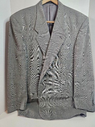 Cappotto sportivo vintage Givenchy Monsieur Glen lana a quadri grigio 48R DANNI FALENA IN FOTO