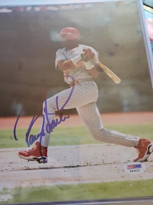 Barry Larkin Cincinnati Reds Autographed 8x10 Photo  Psa/dna Certified - Image 1 of 3