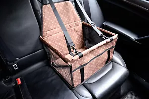 Portable Dog Car Seat Belt Booster Travel Carrier Folding Bag For Pet Cat Puppy - Picture 1 of 12