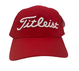 NUEVO TITLEIST Hombre Tour Performance Sombrero de Golf Ajustable-Rojo/Blanco - Imagen 1 de 3