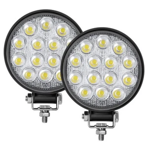Zmoon Led Round Light Bar 2Pcs 4.5" 140W 14000Lm Flood Light Pod Off R - Picture 1 of 8