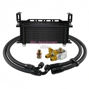 Universelles 16 Reihiges Ölkühler Kit 80 °c Thermostatadapter 3/4 X16unf Schwarz - Picture 1 of 12
