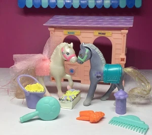 Vtg Kenner Littlest Pet Shop Sparkling Pony Pairs Sweetheart Baby Ponies Set - Picture 1 of 11