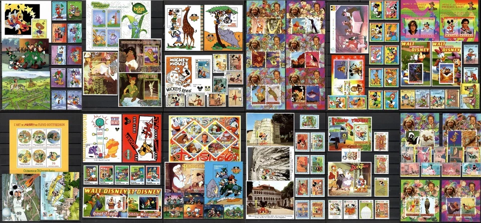 Composición de dibujos animados de Walt Disney [8] 50 diferentes juegos y s/s MNH #CNA344 Foto 1 de 4