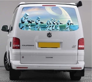 Tailgate wrap for VW Volkswagen Transporter T5 T6 Air Release Vinyl TRANS004 - Picture 1 of 1