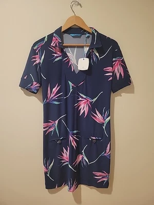 NWT Tori Richard Honolulu Jaxon Dress Short Sleeve Collared Early Bird Print S - Image 1 of 4