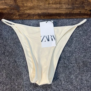 NWT Zara Bikini Bottom Swim Suit Cream Size Small Summer Beach Vacation - Picture 1 of 12