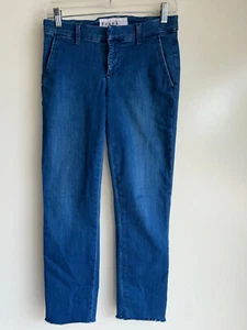 FRANK & EILEEN Wicklow Italian Denim Crop Chino Pants Blue Size 00 - Picture 1 of 15
