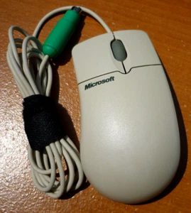 Vintage Microsoft Intellimouse 1.2A Mechanical Ball Wheel Mouse - Cleaned Tested - Picture 1 of 3