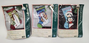 Dimensions 3x Stockings Needlepoint Kits #71-09143, 71-09144, 72-109141 Free S&H - Picture 1 of 8