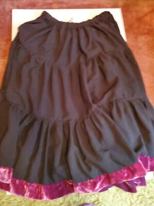 Black and Purple Renaissance Festival Skirt 33" long Vintage 90s - Picture 1 of 4