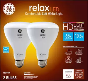 GE Relax LED Indoor Floodlight Bulbs, HD Light, 10.5 Watt (65 Watt Equivalent) - Picture 1 of 12