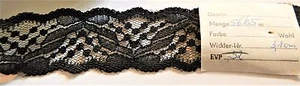 Spitze schwarz 55m /3,1cm Spitze Borte Bordüre für Puppenkleider DDR synthetisch - Bild 1 von 4