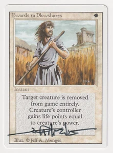Signed Swords to Plowshares Proof LP Revised Artist Jeff A. Menges MTG Magic AP! - Picture 1 of 2