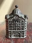 Antique Early 1900's Cast Iron 3 Tier Bank Building Still Coin Bank 