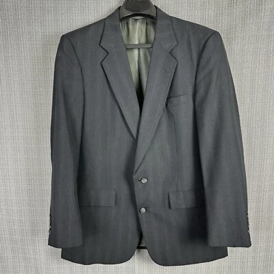 Vintage Christian Dior Monsieur Blazer Jacket Mens 42R Wool Pinstripe Suit Coat - Image 1 of 4