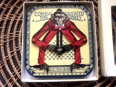 jouet automate ancien table de multiplication tole CONSUL singe antique monkey - Photo 1/4