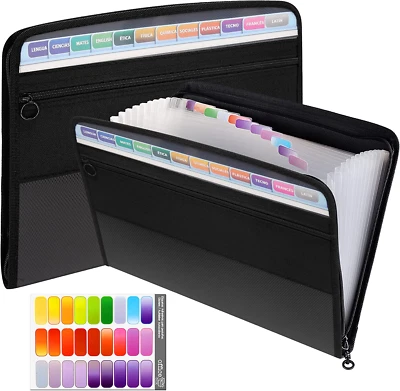 BESUCHE DEN THIMMAMMA-STORE Fächermappe A4, 13 Fächern Dokumentenmappe Aktenordner Sortiermappe Mit Reißvers