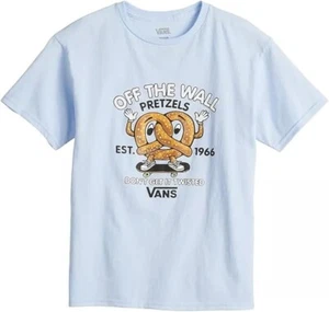 Vans Kids' Cotton T-Shirt Classic Blue Off the Wall Pretzel Medium (10-12) - Picture 1 of 1