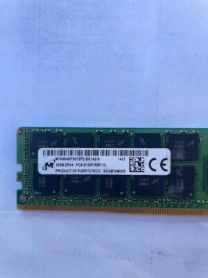 Micron MTA18ASF2G72PZ-2G1A21A2IG 16GB PC4-2133P -RB0-10 ECC  - Image 1 of 4
