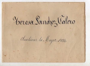 Pad Of Teaching Primary Alumna Of Sanlucar The Senior Year 1934 (DR-773) - Picture 1 of 1