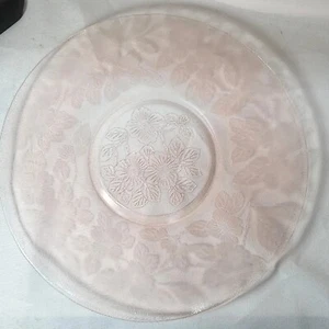 Dogwood Serving Platter Salver Pink Depression Glass 11.75" MacBeth-Evans 1932 - Picture 1 of 6